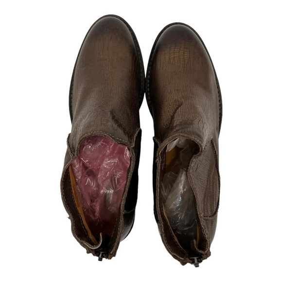 Modern Vintage Lucille Bronze Metallic Leather Burnished Ankle Boots Womens 39.5 - Picture 7 of 12